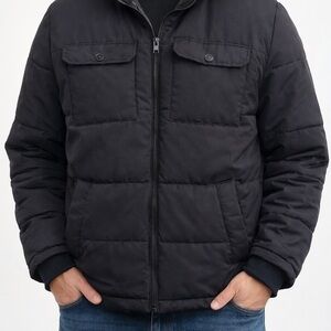 Men's Black Quilted Jacket
